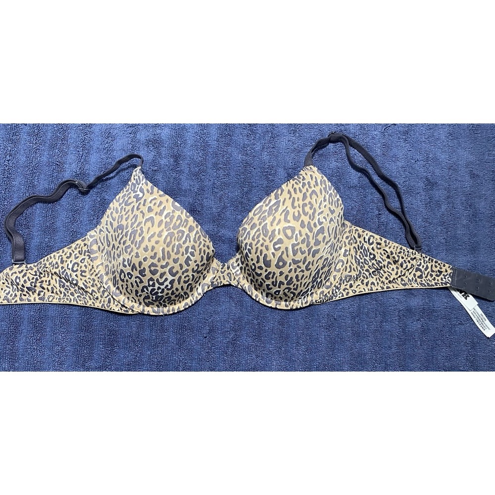 Victoria's Secret Pink Wear Everywhere T-Shirt Bra 32D Printed Padded Adjustable